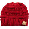 Picture of Kids Ages 2-7 Warm Chunky Thick Stretchy Knit Slouch Beanie Skull Hat Red