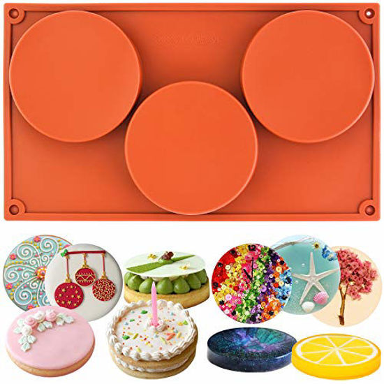 Picture of Funshowcase Large Round Disc Candy Silicone Mold 3-Cavity