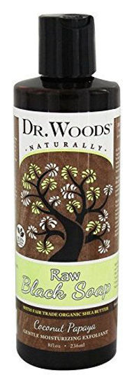 Picture of Dr. Woods Raw Moisturizing Black Coconut Papaya Soap with Organic Shea Butter, 8 Ounce