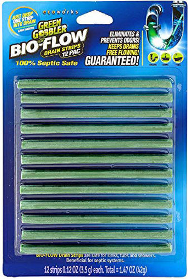 Picture of Green Gobbler SYNCHKG121210 BIO-Flow Strips-12 (Drain Cleaner & Deodorizer), 12 Pac