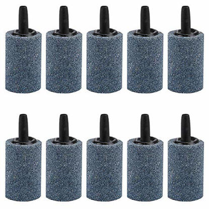 Picture of Pawfly 10 PCS Air Stone Cylinder 1.2 Inches Bubble Diffuser Airstones for Aquarium Fish Tank Pump