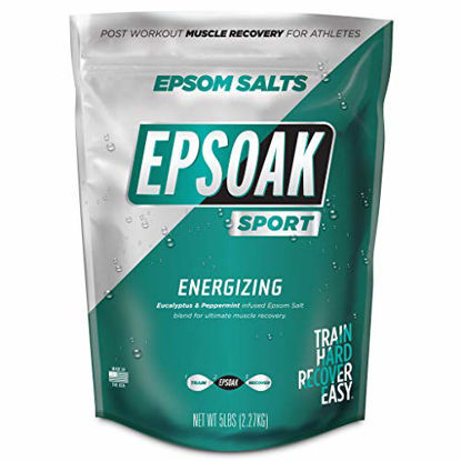 Picture of Epsoak Sport Epsom Salt for Athletes - 5 lbs. Energizing Therapeutic soak with Eucalyptus and Peppermint Essential Oils