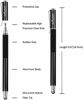 Picture of Mixoo Capacitive Stylus Pen,(Disc and Fiber Tip 2-in-1 Series) High Sensitivity and Precision,Stylus for iPad,iPhone and Other Touch Screens Devices, Black