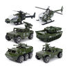 Picture of JQGT Diecast Military Vehicles Army Toy 6 in 1 Assorted Metal Model Cars Fighter Tank Attack Helicopter Panzer Playset for Kids Toddlers