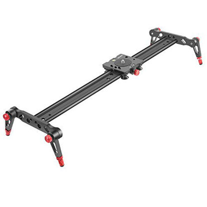 Picture of Neewer Aluminum Alloy Camera Track Slider Video Stabilizer Rail with 4 Bearings for DSLR Camera DV Video Camcorder Film Photography, Loads up to 17.5 pounds/8 kilograms (80cm)