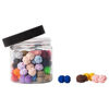 Picture of Jacob Alexander Gift Jar 25 Pairs Solid Color Silk Knot Cufflinks Bulk Collection