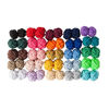 Picture of Jacob Alexander Gift Jar 25 Pairs Solid Color Silk Knot Cufflinks Bulk Collection