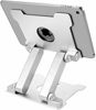 Picture of KABCON Quality Tablet Stand,Adjustable Foldable Eye-Level Aluminum Solid Up to 13.5-in Tablets Holder for Microsoft Surface Series Tablets,iPad Series,Samsung Galaxy Tabs,Amazon Kindle Fire,Etc.Silver