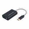 Picture of USB-C Microphone Adapter, CableCreation Type C External Stereo Sound Card with 3.5mm Audio Jack Compatible with Windows, MacBook Pro, iPad Pro 2020, Plug and Play, Black