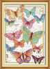 Picture of Maydear Cross Stitch Kits Stamped Full Range of Embroidery Starter Kits for Beginners DIY 11CT 3 Strands - Butterflies 16×22(inch)