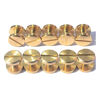 Picture of DGOL 50 Pairs Brass Backscrews Golden Leather Fasteners Sturdy Binding Rivets Belt Strap Collar Back Screws PU Studs Length (0.158 inch (4mm))