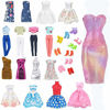 Picture of E-TING Lot 15 Items = 5 Sets Fashion Casual Wear Clothes/Outfit with 10 Pair Shoes for Girl Doll Random Style (Casual Wear Clothes + Short Skirt)