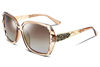 Picture of FEISEDY Polarized Women Square Sunglasses Sparkling Composite Shiny Frame B2289