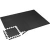 Picture of Yes4All Interlocking Exercise Foam Mats with Border - Interlocking Floor Mats for Gym Equipment - Eva Interlocking Floor Tiles (12 Square Feet, Black)