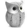 Picture of Owl Statue Decor (White) Small Crafted Buho Figurines for Home Decor Accents, Living Room Bedroom Office Decoration, Book Shelf TV Stand Decor - Animal Sculptures Collection BFF Gifts for Birds Lovers