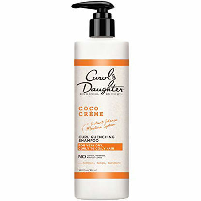 Picture of Carols Daughter Coco Creme Curl Quenching Sulfate Free Shampoo for Very Dry Hair, with Coconut Oil and Mango Butter, Sulfate Free Shampoo for Curly Hair, 12 fl oz