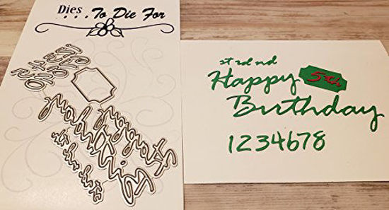 Picture of Dies to die for metal craft cutting die - Happy Birthday age ticket set