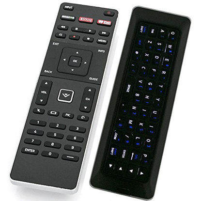 Picture of XRT500 Qwerty Keyboard Remote Control with Backlight Compatible with Vizio TV M43-C1 M49-C1 M50-C1 M55-C2 M60-C3 M65-C1 M70-C3 M75-C1 M80-C3 M322I-B1 M422I-B1 M492I-B2 M502I-B1 M552I-B2 M602I-B3 M652I