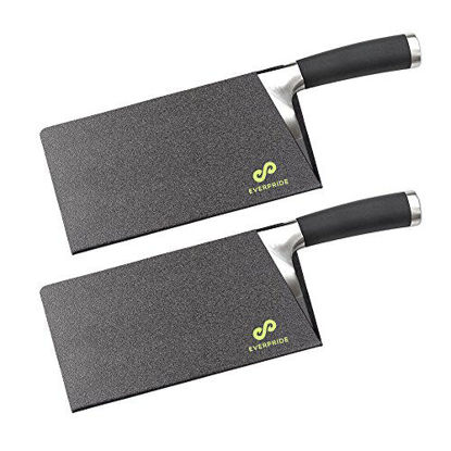 Picture of EVERPRIDE Butcher Chef Knife Edge Guards (2-Piece Set) Wide Knives Blade Edge Protectors - Meat Cleaver Knife Sheath Set - BPA-Free Chef Knife Covers Fits Blades Up To 8 x 4 - Knives Not Included