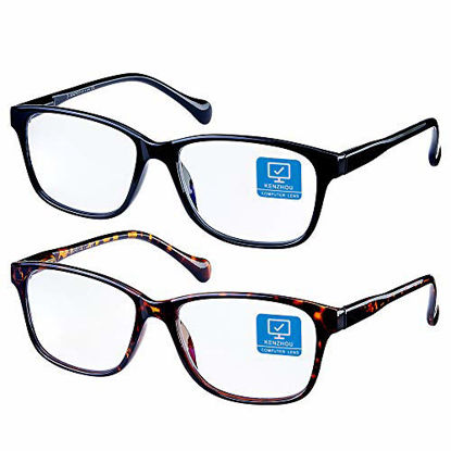 Picture of Blue Light Blocking Glasses 2 pack for Women /Men Computer Reading/Gaming/TV/Phones Glasses,Anti Eyestrain & UV Glare