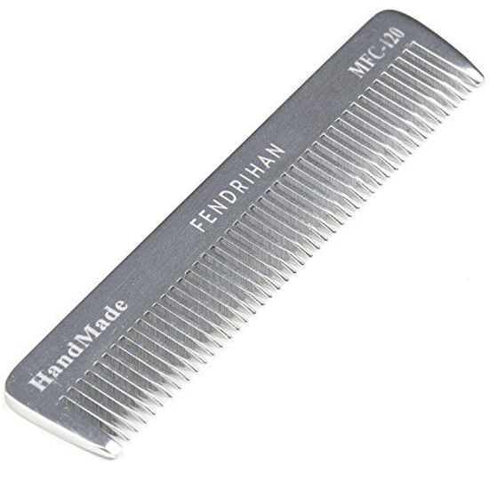 Picture of Fendrihan Sturdy Metal Fine Tooth Barber Pocket Grooming Comb (4.6 Inches)