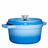 Picture of Bruntmor, Enameled Cast Iron Dutch Oven Casserole Dish 6.5 quart Large Loop Handles & Self-Basting Condensation Ridges On Lid (Sky Blue)