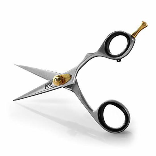 Picture of Facial Hair Scissors for Men - Mustache and Beard Trimming Scissors - 5.5 inches - All Stainless Steel - Sharp and Precise Grooming - Razor Edge Barber Scissor - Professional Cutting Scissors - Silver