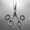 Picture of Facial Hair Scissors for Men - Mustache and Beard Trimming Scissors - 5.5 inches - All Stainless Steel - Sharp and Precise Grooming - Razor Edge Barber Scissor - Professional Cutting Scissors - Silver