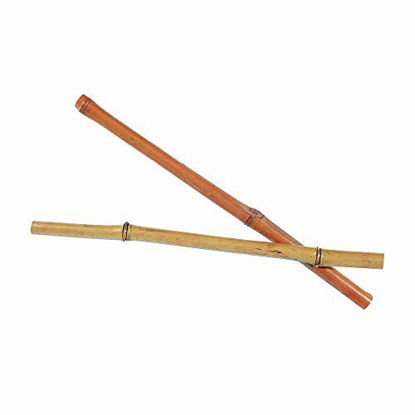Picture of Natural Bamboo Rods - 2 Pack - 12 Inches Long and 5/8 Inch Thicknesses - for Complimentary Pieces - Wall Hangings, Macramé, and More