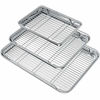 Picture of Wildone Baking Sheet with Rack Set (3 Pans + 3 Racks), Stainless Steel Baking Pan Cookie Sheet with Cooling Rack, Non Toxic & Heavy Duty & Easy Clean