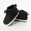 Picture of Meckior Newborn Infant Baby Girls Boys Sequin Canvas Sneakers Soft Anti-Slip Sole High Top Ankle Unisex Toddler First Walking Prewalker Crib Denim Shoes D/Black