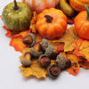 Picture of winemana Thanksgiving Artificial Pumpkins Home Decoration Set, Mixture of 50 Artificial Harvest Decoration, 30 Fake Maple Leaves + 10 Fake Acorns + 2 Fake Pinecones + 8 Fake Pumpkins