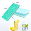 Picture of Ice Cube Trays with Lids, GDREAMT 2 Pack Silicone Ice Cube Trays Flexible and Easy Release 36 Ice Cube Molds for Whiskey, Cocktails - BPA Free, Stackable Durable, Dishwasher Safe