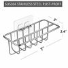 Picture of Adhesive Sponge Holder + Dish Cloth Hanger, 2-in-1 Sink Caddy, SUS304 Stainless Steel Rust Proof Water Proof, No Drilling