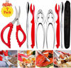 Picture of Crab Leg Crackers and Tools - Lobster Crackers and Picks Set Shellfish Crab Claw Cracker Stainless Steel Seafood Crackers & Forks - lobster tools for eating