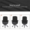 Picture of SARAFLORA Office Chair Covers Stretch Washable Computer Chair Slipcovers for Universal Rotating Chair Large Size Black