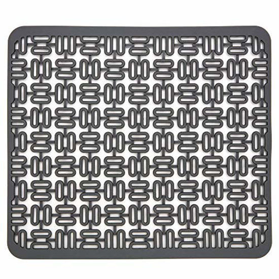 Picture of cusinine Silicone Sink Mat, Kitchen Sink Dish Drying Mat, Adjustable Sink Protector, Quick Draining Pad for Sinks, Easy Storage