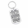 Picture of Inspirational Gift to Son from mom-Never Forget How Much i Love You Gift Keychain for Teen Boy from Mother in Law Stepmom