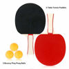 Picture of XGEAR Anywhere Ping Pong Equipment to-Go Includes Retractable Net Post, 2 Ping Pong Paddles, 3 pcs Balls, Attach to Any Table Surface, for All Ages, Lake Blue