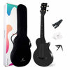 Picture of Enya Concert Ukulele Nova U 23 Carbon Fiber Travel Ukulele with Beginner Kit includes online lessons, case, strap, capo and strings (Black)