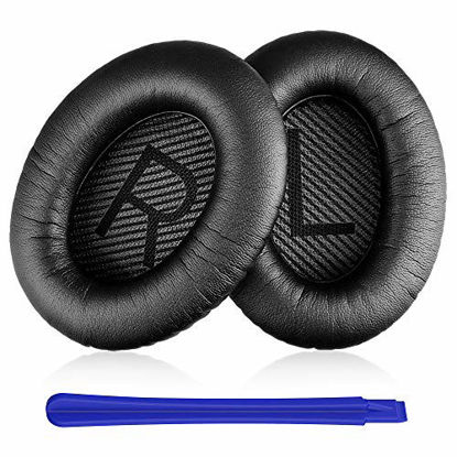 Picture of Replacement Ear Pads Ear Cushion Kit for Bose QuietComfort QC 2 15 25 35 AE2 AE2i AE2w SoundTrue SoundLink Headphones, Black