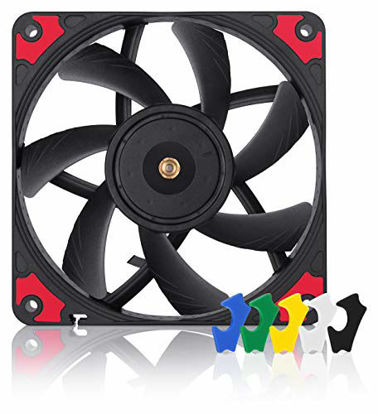 Picture of Noctua NF-A12x15 PWM chromax.Black.swap, Premium Quiet Slim Fan, 4-Pin (120x15mm, Black)