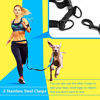 Picture of UPPETLY Hands Free Dog Running Leash with Adjustable Waist Belt, Dual Handle Elastic Bungees Retractable Rope for Medium and Large Dogs, Reflective Stitches for Walking Hiking Biking