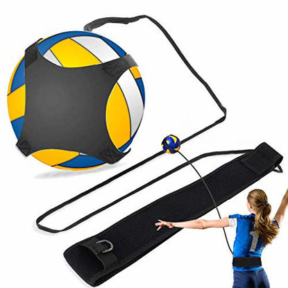 Picture of Football Kick Trainer, Adjustable Solo Practice Soccer Volleyball Trainer, Volleyball Training Equipment Aid for Kids Youth Adult, Fits Size 3, 4, 5