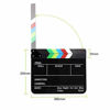 Picture of Coolbuy112 Movie Directors Clapboard, Photography Studio Video TV Acrylic Clapper Board Dry Erase Film Slate Cut Action Scene Clapper with a Magnetic Blackboard Eraser and Two Custom Pens, Black