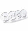 Picture of Jillmo 4 Pack Glass Fermentation Weights with Easy Grip Handle for Wide Mouth Mason Jar, Perfect for Fermenting Sauerkraut, Vegetables, Pickles and Other Fermented Food