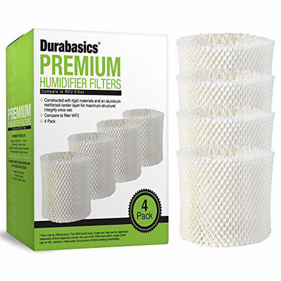 Picture of Durabasics 4 Pack Compatible Protec, Kaz & Vicks Humidifier Replacement Filter Model WF2 | Compatible with Protec Humidifier Filter, Vicks Starry Night Humidifier Filter & Vicks Humidifier Filter WF2