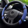 Picture of BOKIN Steering Wheel Cover Microfiber Leather and Viscose, Breathable, Anti-Slip, Odorless, Warm in Winter and Cool in Summer, Universal 15 Inches (Blue)