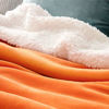 Picture of Bedsure Sherpa Fleece Blanket Twin Size Orange Fall Color Autumn Plush Blanket Fuzzy Soft Blanket Microfiber