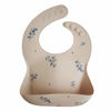 Picture of mushie Silicone Baby Bib | Adjustable Fit Waterproof Bibs (Lilac Flowers)